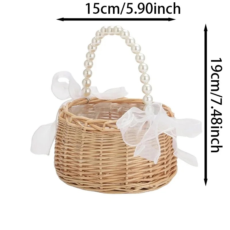 Pearl Handle Rattan Wedding Fl - Gardening Tools Girls review and price
